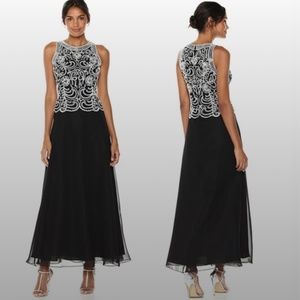 JKARA Mother of the Groom Dress Beaded Bodice Chiffon - Size 10